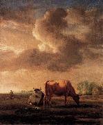 Adriaen van de Velde Cows on a Meadow France oil painting artist